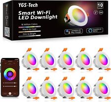 YGS-Tech Smart 2 Inch LED Recessed Lighting RGB WiFi Downlight (10 Pack) for sale  Shipping to South Africa