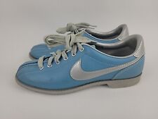 Zapatos de boliche de cuero Nike vintage 1984 azules y plateados para mujer talla 8 segunda mano  Embacar hacia Argentina