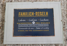 Familienregeln diy 18x24cm gebraucht kaufen  Leimen