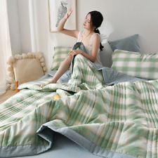 Edredom xadrez simples ar-condicionado cobertor macio king size colcha edredom , usado comprar usado  Enviando para Brazil