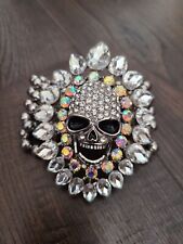 Usado, PULSEIRA BLING GRANDE CAVEIRA AB STRASS PULSEIRA ELÁSTICA EXCLUSIVA RARA GÓTICA comprar usado  Enviando para Brazil