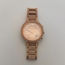 Relógio feminino Michael Kors ouro rosa aço MK5663 Uptown Glam Parker cronógrafo comprar usado  Enviando para Brazil