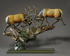 Bronze fighting elk for sale  Walterville