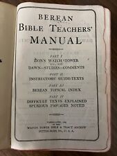 Watchtower BIBLE STUDENTS' MANUAL or BEREAN BIBLE MANUAL 1909 W.T.B.&T.S. for sale  Shipping to South Africa