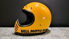 Casco de motocross amarillo Bell Moto III (EE. UU.) vintage 1980 ~ talla 7 1/8 segunda mano  Embacar hacia Mexico