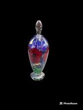 Artist Signed RICK SATAVA Hand Blown Flower Perfume  Bottle for sale  Shipping to South Africa