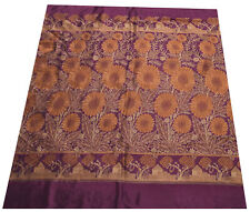 Tela artesanal tejida multiusos Sushila vintage de seda púrpura sari segunda mano  Embacar hacia Mexico