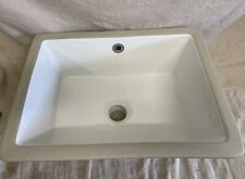 Pia de banheiro retangular pequena clássica cerâmica lavatório 16x12 comprar usado  Enviando para Brazil