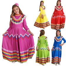 Vestido infantil feminino mexicano fantasia vestido folclórico princesa tradicional comprar usado  Enviando para Brazil