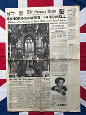 1952 newspaper george for sale  Shipping to Ireland