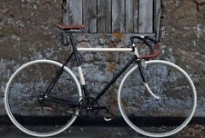 Bicicleta de marco de acero italiano fijo vintage cuero personalizado Campagnolo segunda mano  Embacar hacia Argentina