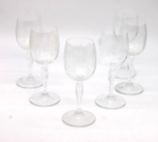 etched wine glasses for sale  MIRFIELD