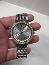 Michael Kors Darci Womens Silver Watch Crystal Bezel MK3190 Needs Battery for sale  Shipping to South Africa