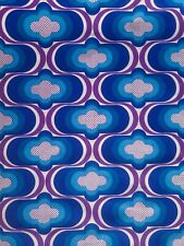 Tecido de cortina vintage por metro/azul roxo branco meados do século Pop Art anos 70, usado comprar usado  Enviando para Brazil