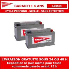 2x Hankook 110Ah Batterie de Loisirs Pour Caravane, Bateau, Camping Car, occasion d'occasion  France