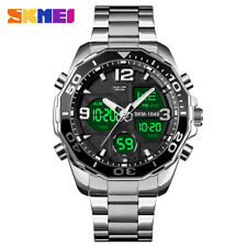 Usado, SKMEI relógio de quartzo masculino relógio de pulso de aço casual masculino esportivo digital relógios LED comprar usado  Enviando para Brazil