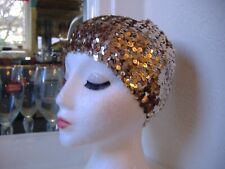 Beret gold sequined for sale  SWANSEA