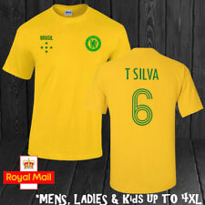 THIAGO SILVA Brasil Brazil Calcio T-Shirt World Cup Uomo Donna Bambini usato  Spedire a Italy