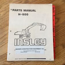 Insley 600 parts for sale  Sugar Grove
