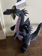 Vintage Maleficent black dragon Disney Store plush 20” Tall Tag Attached Cool! for sale  Denver
