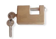 CISA Heavy Duty Cut Resistant Rectangular Brass Padlock with Keys 26510/77 for sale  Shipping to South Africa