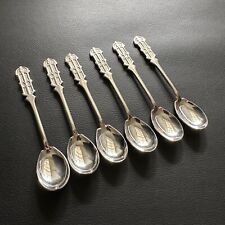SET OF 6 VINTAGE RODD EPNS A1 SILVER PLATE DEMITASSE SUGAR COFFEE SPOONS for sale  Shipping to South Africa
