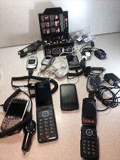 Lot of 9 Vintage UNTESTED Cell Phones & Chargers ~ Samsung Verizon LG BlackBerry for sale  Shipping to South Africa