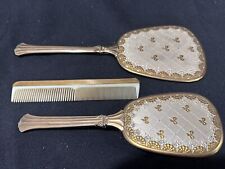 VTG. VANITY SET MIRROR, BRUSH, COMB 1960's, used for sale  Shipping to South Africa