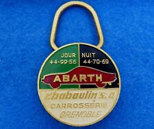 Porte-clés, Key ring - ABARTH - R. BABOULIN S.A. - CARROSSERIE - GRENOBLE - comprar usado  Enviando para Brazil