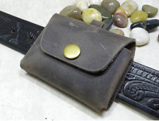 Bolsa de bolso masculina pequena cintura bolsa carteira couro de vaca preta W362 comprar usado  Enviando para Brazil