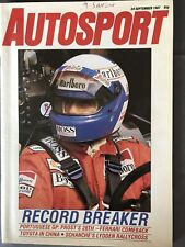 Autosport Magazine 24 September 1987 Prost Mclaren Wins Portuguese F1 GP na sprzedaż  Wysyłka do Poland