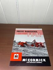 Used, brochure prospectus press mc cormick ih f5-91 tractor-massey ferguson for sale  Shipping to South Africa