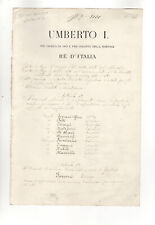 Documento antico umberto usato  Firenze