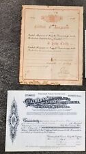 Vintage share certificates for sale  CONSETT