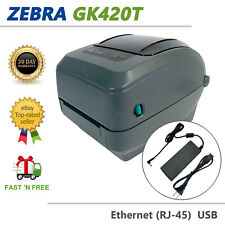 Impressora de código de barras de transferência térmica Zebra GK420T USB LAN GK42-102210-000 comprar usado  Enviando para Brazil