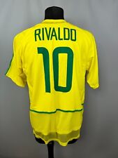 Usado, BRASIL 2002 2004 RIVALDO CAMISETA HOME EDICIÓN PIAYER FÚTBOL FÚTBOL RÉPLICA NIKE segunda mano  Embacar hacia Argentina