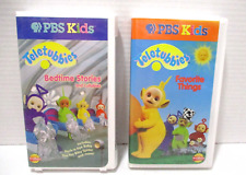 Cintas VHS para niños PBS Teletubbies cosas favoritas e historias y canciones de cuna para dormir segunda mano  Embacar hacia Argentina