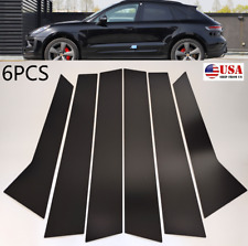 6Pcs For Porsche Macan 2014-2022 Black Car Window Moulding B.C Pillar Trim Cover for sale  Shipping to South Africa