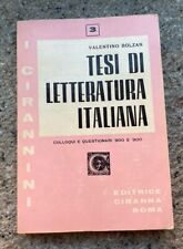 Tesi letteratura italiana usato  Busalla