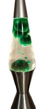 Lámpara de lava vintage años 90 - base plateada verde lima lava, líquido transparente - ¡Funciona muy bien! segunda mano  Embacar hacia Argentina
