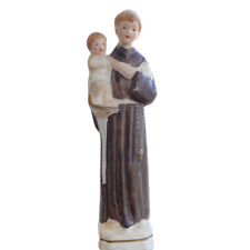 Estátua Vintage Santo Antônio Figura Cerâmica Jesus Antonio Santo Igreja Religiosa comprar usado  Enviando para Brazil