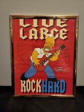 HOMER THE SIMPSONS "LIVE LARGE ROCK HARD" 8" X 10" PÔSTER NO QUADRO 2004 comprar usado  Enviando para Brazil