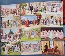 Conjunto de cartões postais da década de 1920 D`Oyly Carte óperas de Gilbert e Sullivan cromolitografias comprar usado  Enviando para Brazil