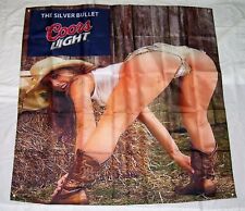 COORS LIGHT 3'X5' FLAG BANNER THE SILVER BULLET MAN CAVE GARAGE BAR DORM SHOP for sale  Shipping to South Africa