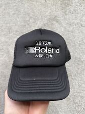 Chapéu caminhoneiro Roland Kanji estilo de vida logotipo malha preta instrumentos musicais ritmo comprar usado  Enviando para Brazil