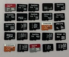 Lote de trabajo de x25 tarjetas de memoria - tarjetas Micro SD - usadas segunda mano  Embacar hacia Mexico