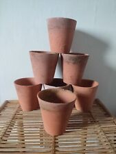 Used, 7 Vintage Terracotta Pots Hand Thrown 4 inch dia x 4 inch tall Sankey Bulwell for sale  Shipping to South Africa