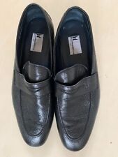 MENS MORESCHI BLACK SOFT LEATHER SLIP ON SHOES UK 8.5  GREAT CONDITION for sale  Shipping to South Africa