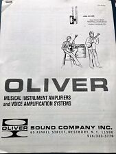 Oliver Amplificadores de Instrumento Musical 1969 Catálogo, Fotos Esquemáticas (Cópia da Década de 1970) comprar usado  Enviando para Brazil
