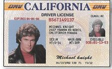 Réplica laminada con licencia de conducir Knight Rider Michael Knight KITT Hasselhoff segunda mano  Embacar hacia Argentina